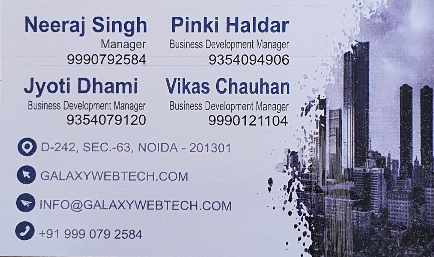 Galaxy Multiple Services Provider in Ghaziabad, Noida, Delhi NCR India. 